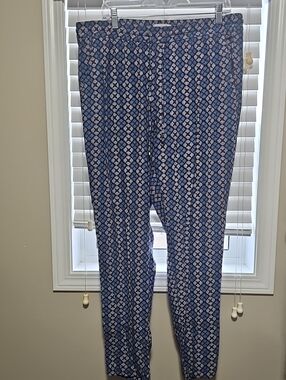 per una Navy Blue Geometric Print Pull-On Leggings (Marks And Spencer